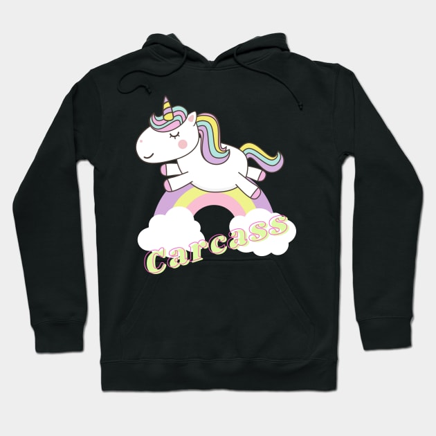 carcass ll unicorn Hoodie by j and r